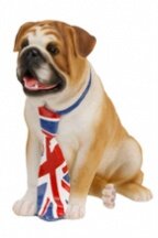 Статуэтка собаки Бульдог в галстуке