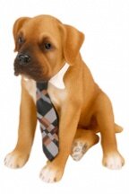 Статуэтка собаки Боксер в галстуке